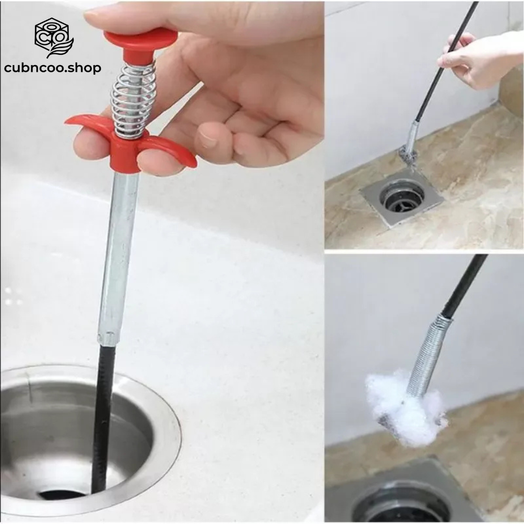 Stainless Steel Hair Catching Drain Cleaner Wire Spring Stick