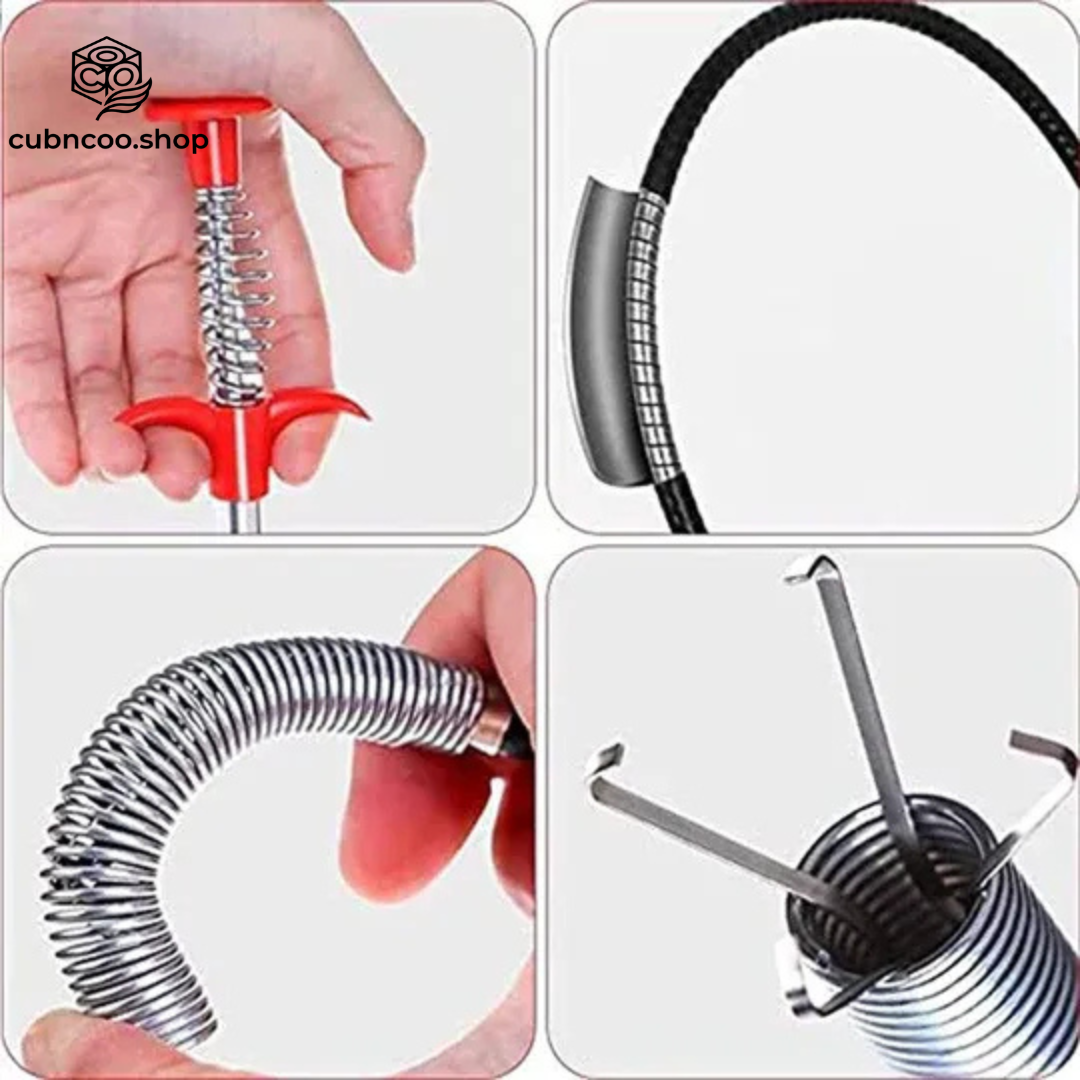 Stainless Steel Hair Catching Drain Cleaner Wire Spring Stick